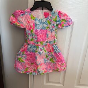 Lilly Pulitzer Toddler Floral Puff Sleeve Dress